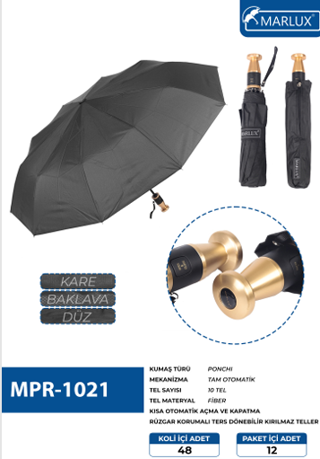 1. SINIF TAM OTOMATİK RÜZGAR KORUMALI PONÇİ KUMAŞ 10 TEL ÖZEL TASARIM  ÖZEL SAP*60