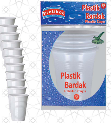 180 CC PLASTİK BARDAK *50