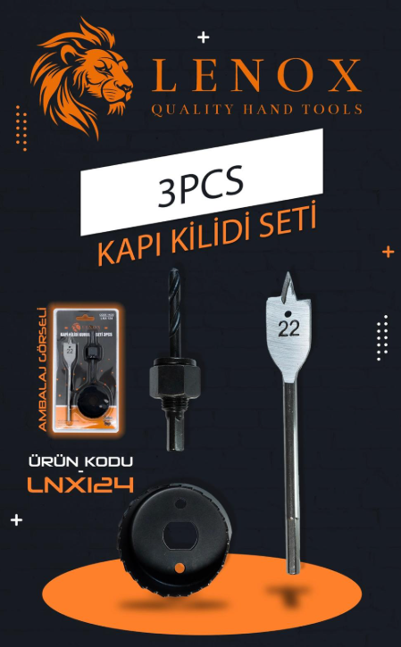 3 PCS KAPI KİLİDİ KURULUM SETİ *100