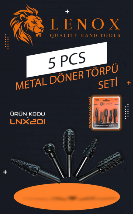 5 PCS METAL DÖNER TÖRPÜ SETİ *100 5 PCS METAL DÖNER TÖRPÜ SETİ *100