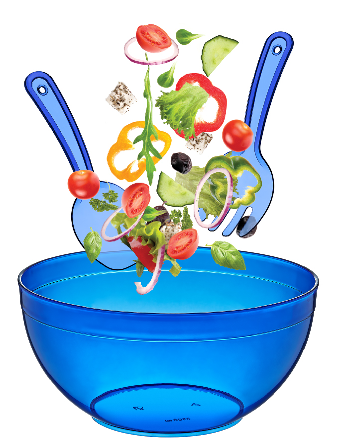 5500 ml Chef Kristal Salata Set *12