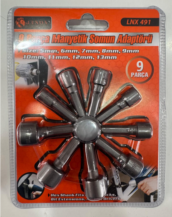 9 PCS MANYETİK SOMUN ADAPTÖRÜ SETİ *144 9 PCS MANYETİK SOMUN ADAPTÖRÜ SETİ *144