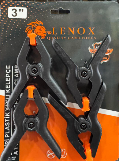 A TİPİ PLASTİK YAYLI KELEPÇE 3 NO *100