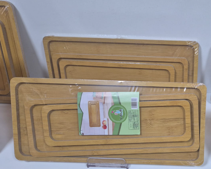 AHŞAP 3´LÜ DİKDÖRTGEN SUNUMLUK *36