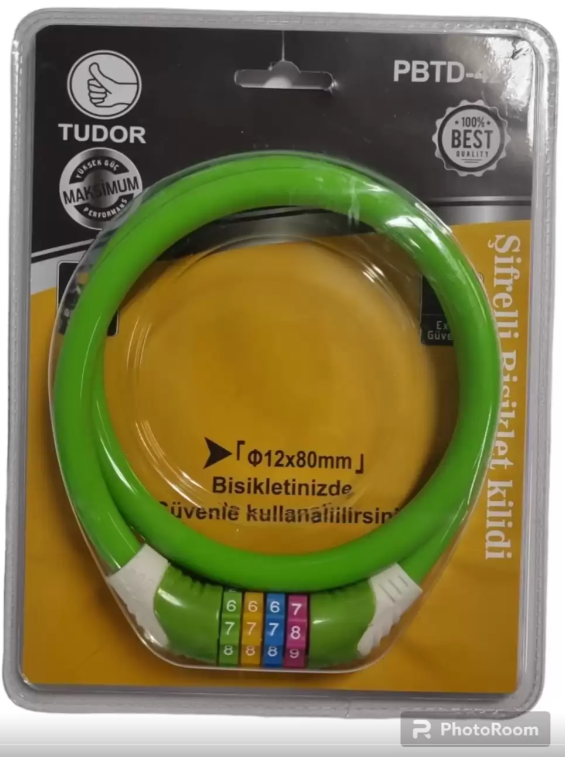BİSİKLET KİLİDİ 150 CM ŞİFRELİ VKM PBTD-427 *60