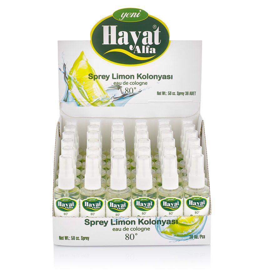 LİMON PET KOLONYASI SPREYLİ 50 CC *288