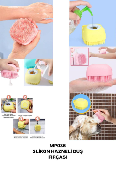 MP035 SLİKON HAZNELİ DUŞ FIRÇASI *200
