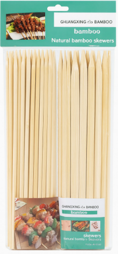 MP088 DOĞAL BAMBU KARTELALI 25 CM ÇÖP ŞİŞ 2´Lİ SET *72