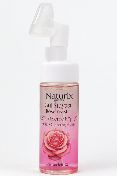NATURİX GÜL MAYASI YÜZ TEMİZLEME KÖPÜĞÜ FIRÇALI *12