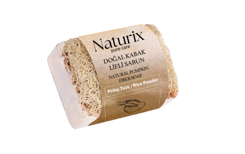 NATURİX KABAK LİFLİ PİRİNÇ SABUN 130 GR *24 NATURİX KABAK LİFLİ PİRİNÇ SABUN 130 GR *24