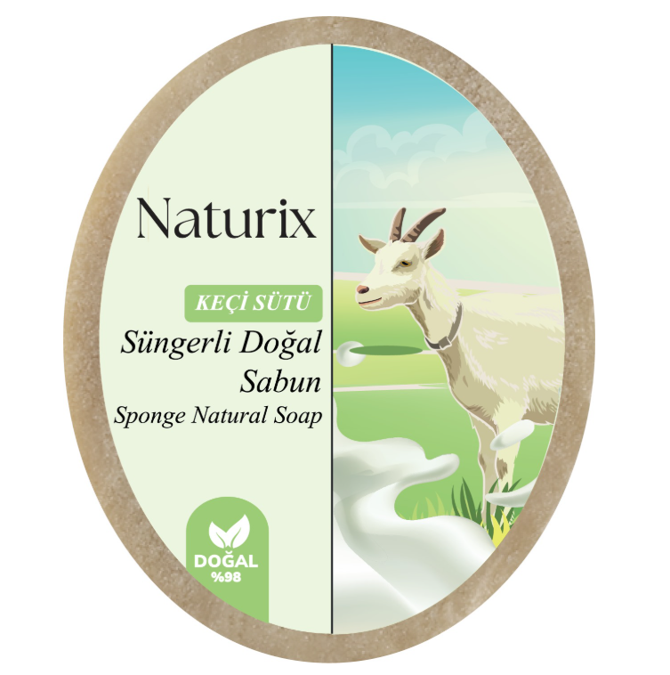 NATURİX SÜNGERLİ KEÇİ SÜTÜ SABUN 150 GR *24 NATURİX SÜNGERLİ KEÇİ SÜTÜ SABUN 150 GR *24