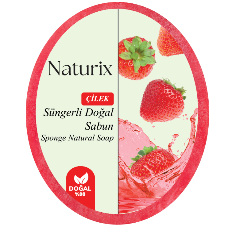 NATURIX SÜNGERLİ SABUN ÇİLEK - 150 GR *24