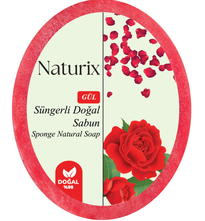 NATURIX SÜNGERLİ SABUN GÜL - 150 GR *24 NATURIX SÜNGERLİ SABUN GÜL - 150 GR *24