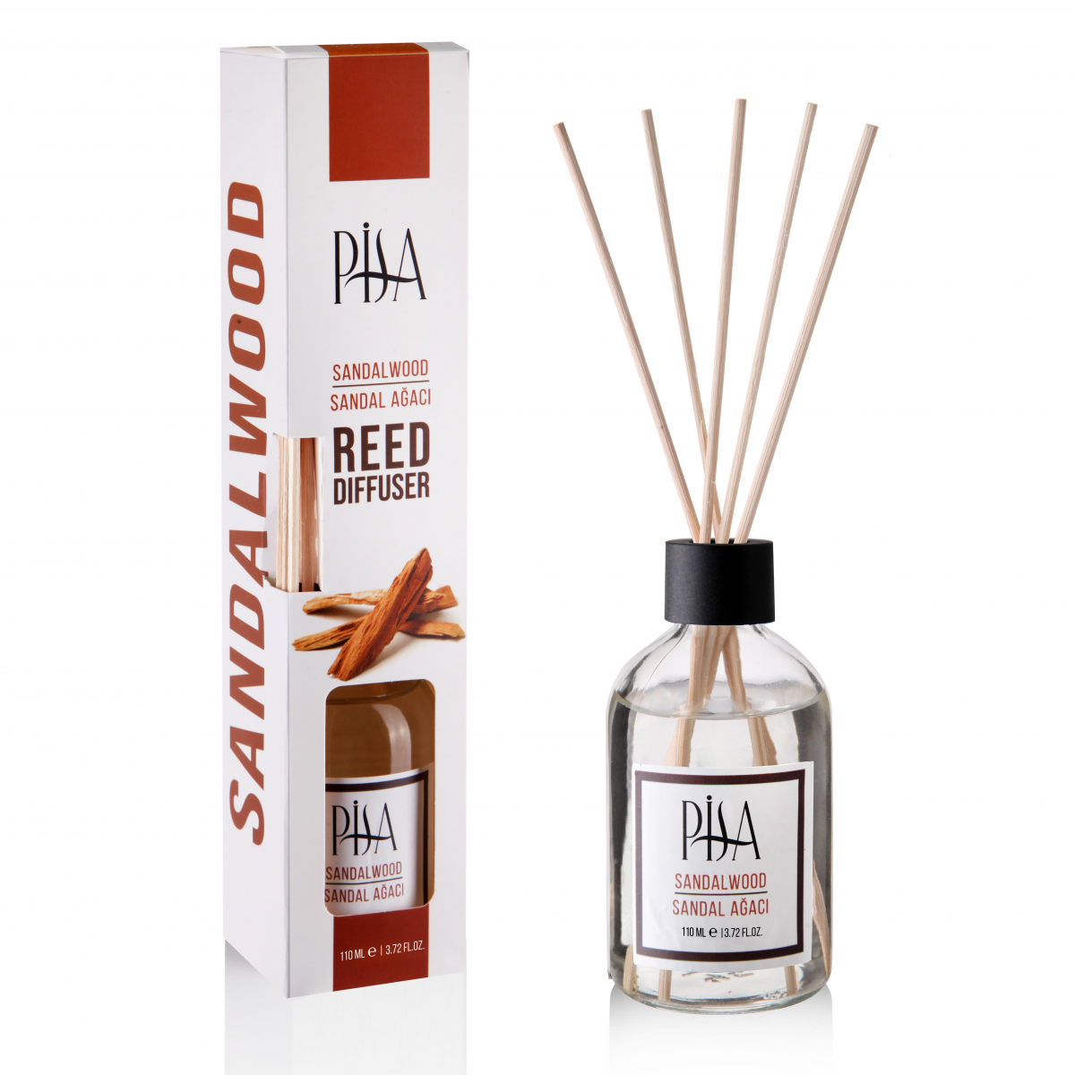 ODA KOKUSU PİSA SANDALWOOD REED DIFFUSER 110 ML (SANDAL AĞACI) *24