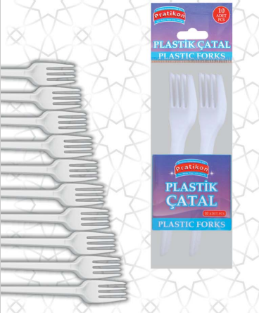 PLASTİK ÇATAL STANDART *50