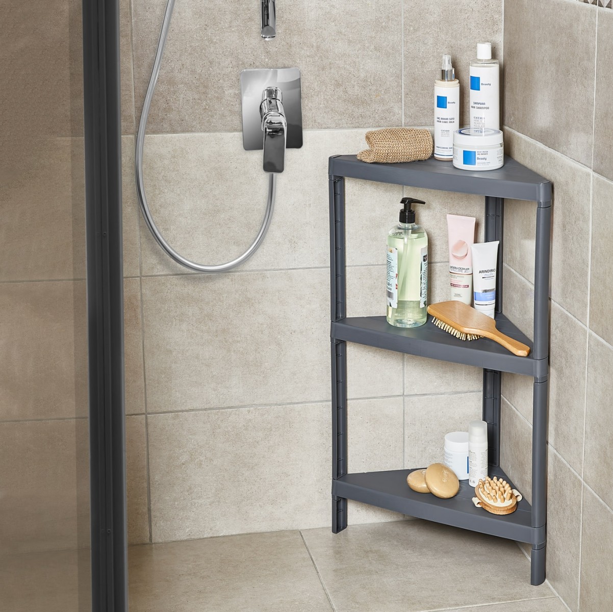 Trend 3 Katlı Modüler Üçgen Trend Raf - Renkli *10