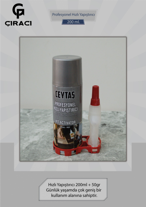 1- PROFESYONEL HIZLI YAPIŞTIRICI 200ML *40