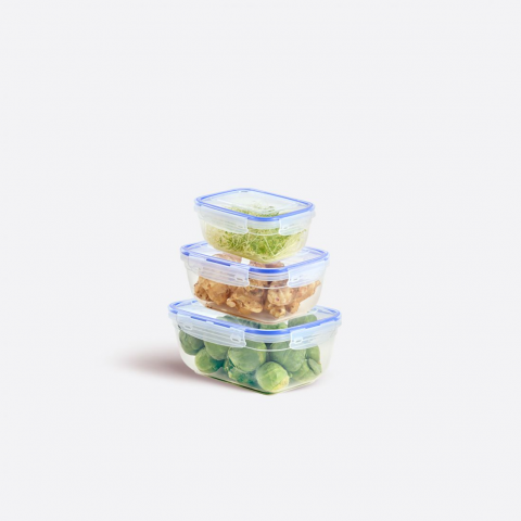 3lü Contalı Dikdörtgen Set(800,1400,2300 ml) *12