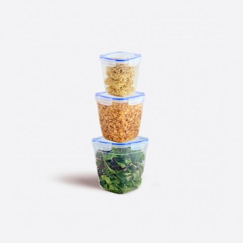 3lü Contalı Kare Set(1900,3200,5000 ml) *12