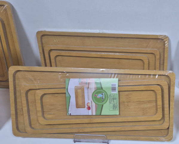 AHŞAP 3´LÜ DİKDÖRTGEN SUNUMLUK *36
