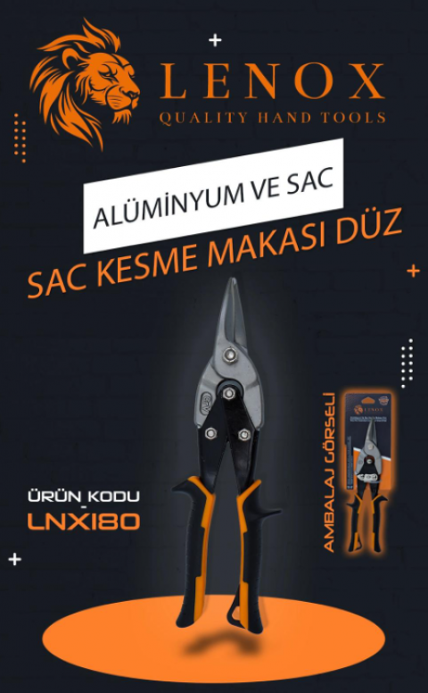 ALÜMİNYUM VE SAC KESME MAKASI DÜZ *60