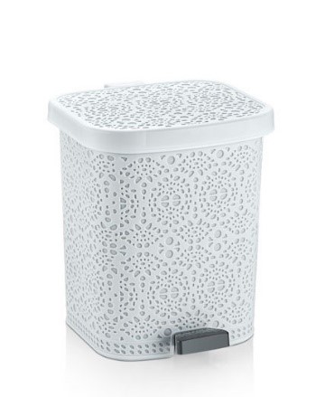 DANTELLİ PEDALLI ÇÖP KOVASI 1 NO (8 LT) *6