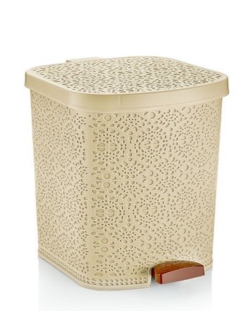 DANTELLİ PEDALLI ÇÖP KOVASI 3 NO (22 LT) *4