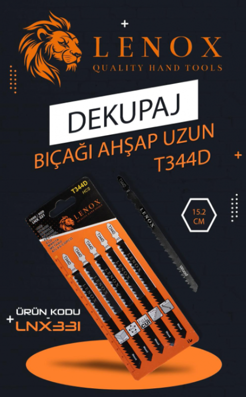 DEKUPAJ AĞZI AHŞAP UZUN T344D *400