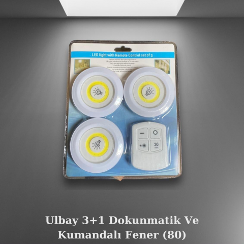 DOKUNMATİK VE KUMANDALI FENER 3+1 *80