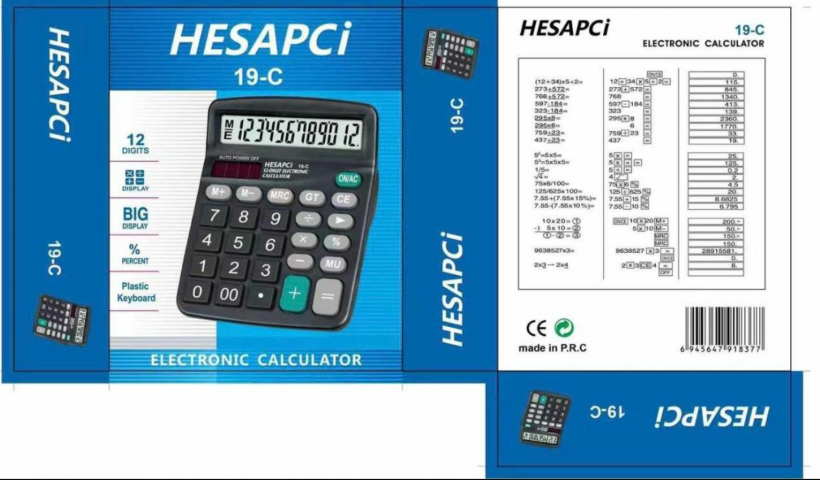 HESAP MAKİNESİ -3 *120