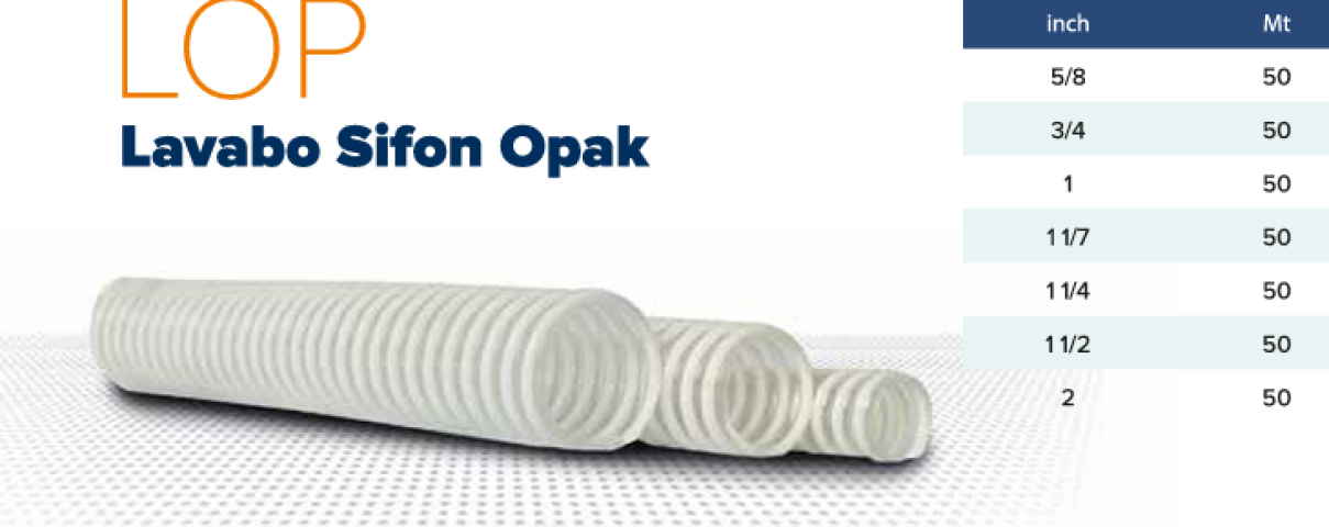 LAVABO SIFON HOR.(OPAK) 150 MT
