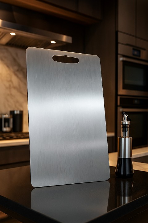 METAL PASLANMAZ KESME TAHTASI 1 MM KALINLIK 35X24CM GÜMÜŞ *1