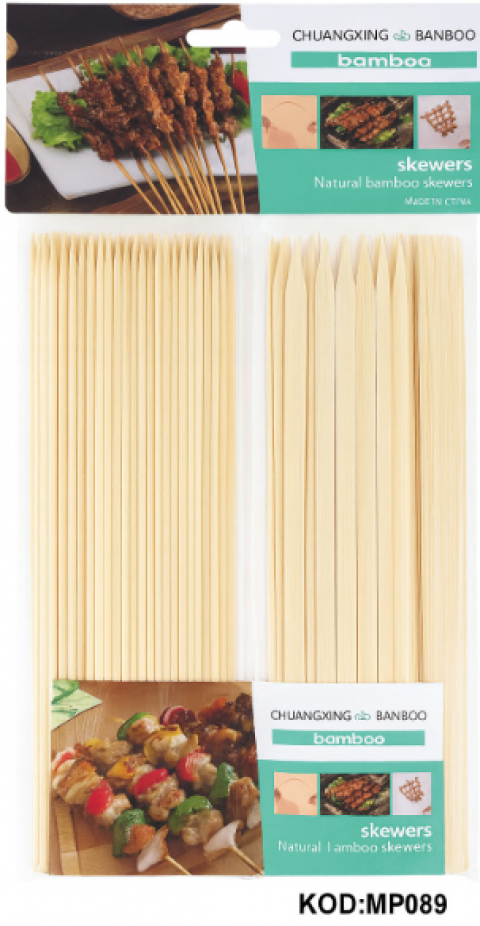 MP089 DOĞAL BAMBU KARTELALI 25 CM ÇÖP ŞİŞ 2´Lİ SET *72