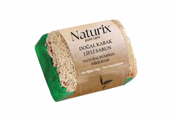 NATURİX KABAK LİFLİ SABUN ÇAY AĞACI YAĞLI 130 GR *24
