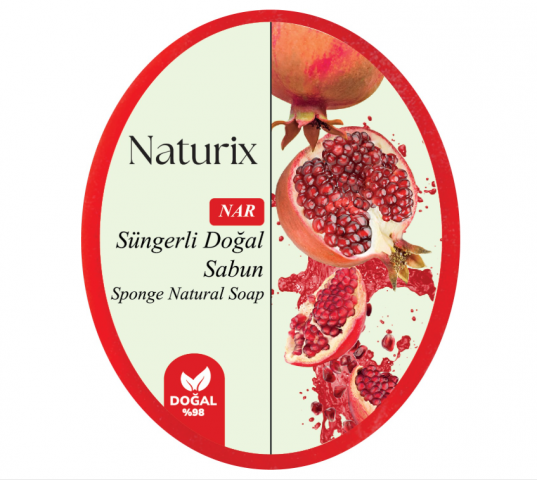 NATURİX  SÜNGERLİ NAR SABUN 150 GR *24
