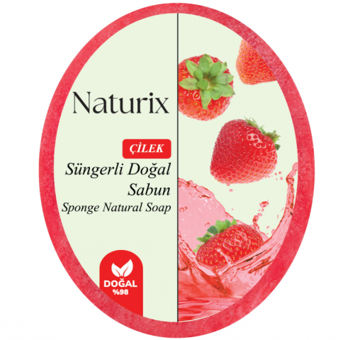 NATURIX SÜNGERLİ SABUN ÇİLEK - 150 GR *24