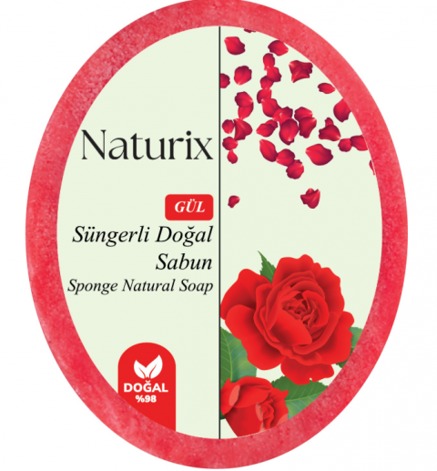 NATURIX SÜNGERLİ SABUN GÜL - 150 GR *24