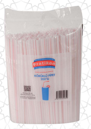 PİPET KÖRÜKLÜ POŞETLİ 200 LÜ *50