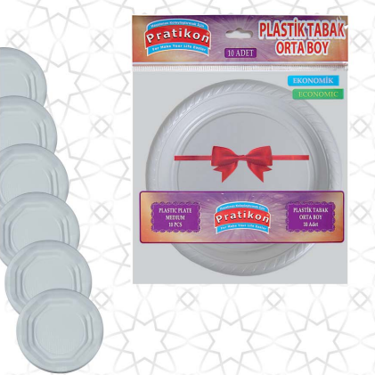 PLASTİK TABAK ORTA *50