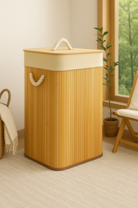 SEPET BAMBU KİRLİ DİKDÖRTGEN *10