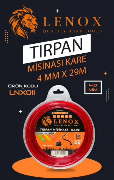 TIRPAN MİSİNASI KARE 4 MM x 29M *60