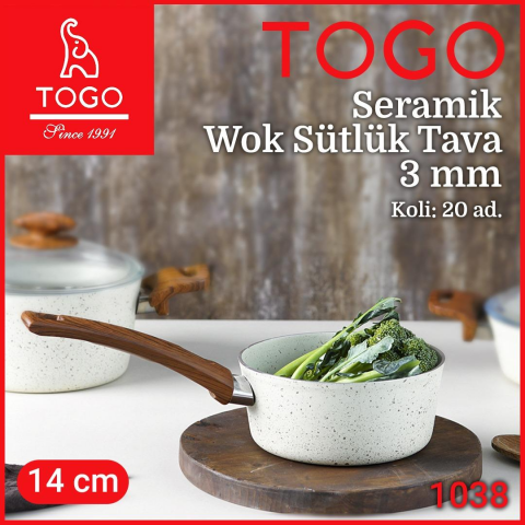 TOGO-AS 14CM 3MM ULTRA GRANİT WOK SÜTLÜK TAVA *20