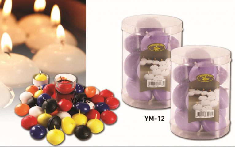 yüzen mum 12li 45x32mm 310 gr *24